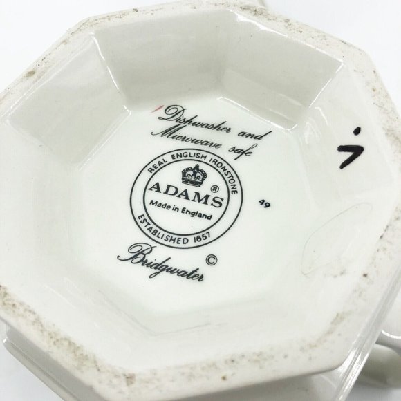 Adams Bridgwater English Ironstone Coffee Pot with Lid from England 9.5 x 8.5 - Picture 11 of 14